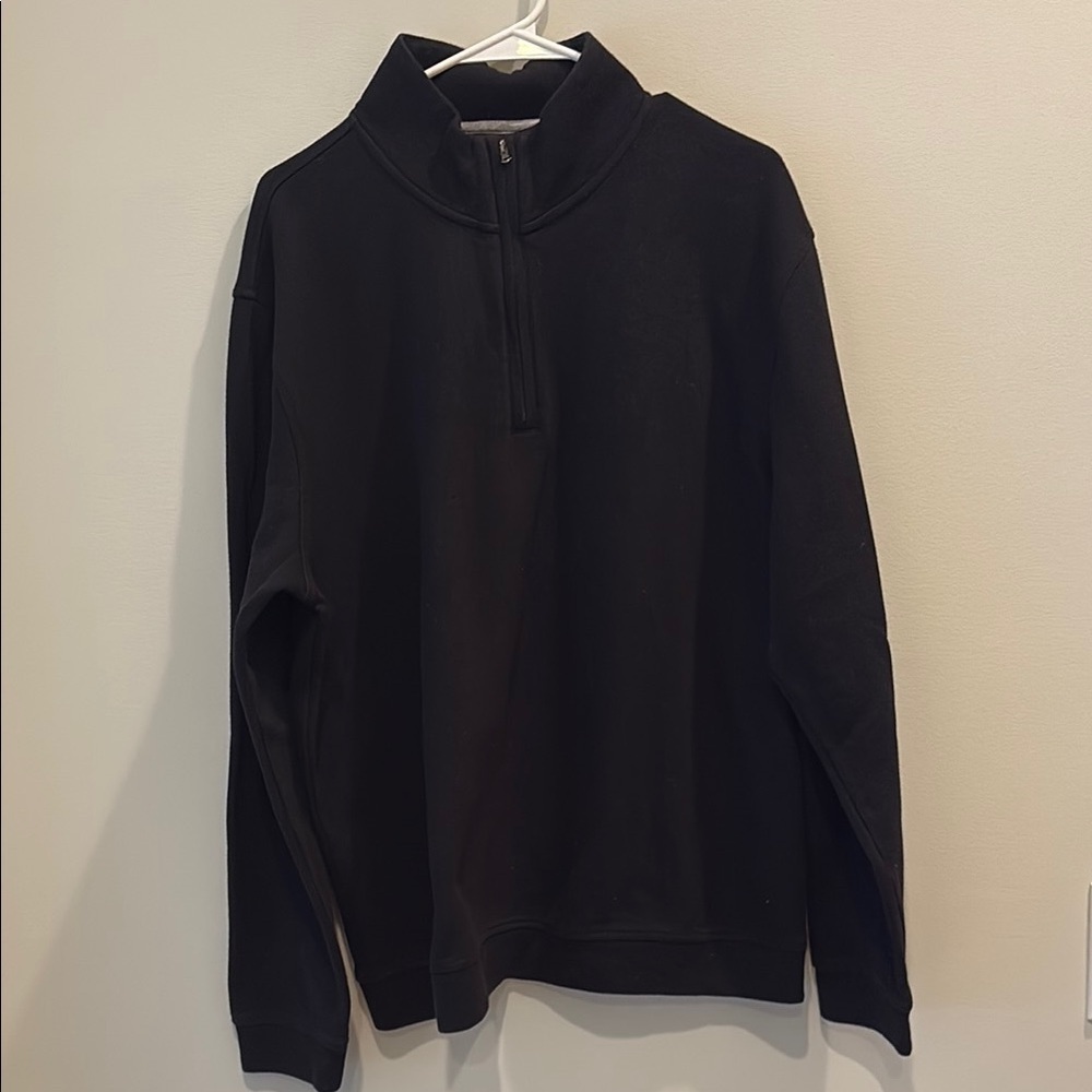 Black Brown 1826 - Men's Black Quarter-Zip Sweater. Size XXL